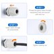 thumbnail image 5 of Uxcell 20 Pcs Pasacables M10x1.5" Ajustables 2.5-6mm Nylon PA6 IP68 Conectores Impermeables con Sellos Anticorrosión para Sistemas Eléctricos Industriales/Exteriores (Blanco), 5 of 6