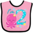 thumbnail image 3 of Inktastic I'm Two- cute octopus birthday Boys or Girls Baby Bib, 3 of 4