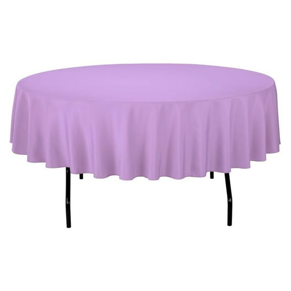 Tablecloth Polyester Round 72 Inch Lavender By Exlonjet