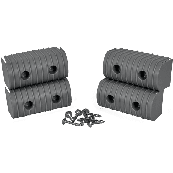 Caliber BunkWrap End Cap 2x4" Grey Accessory Kit w/Stainless Steel Hardware *4-Pack