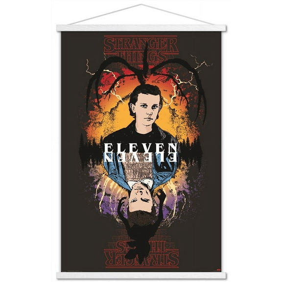 Netflix Stranger Things: Season 2 - Eleven Flip Wall Poster with Wooden Magnetic Frame, 22.375" x 34"
