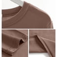 thumbnail image 3 of LNGOOR Modal Solid Basic Tshirt O Neck Long Sleeves Women Autumn Bottoming Tee Tops All match Tee Shirt Plus size undershirt, 3 of 7