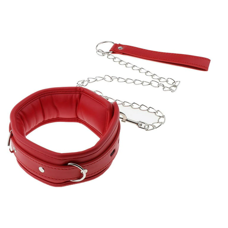 Men's Leather Choker with Leash