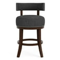 thumbnail image 4 of Tela Wood Counter Height Chairs Bar Stools , Dark Gray, Set of 2, 4 of 6