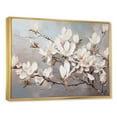 thumbnail image 2 of Designart "Pink Magnolias In Full Bloom I" Flowers Floater Framed Wall Decor, 2 of 5