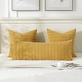 thumbnail image 4 of Fancy Homi Mustard Yellow Long Body Lumbar Lumbar Decorative Throw Pillow Covers 20x54 inch for Bed Couch Bedroom Bench, Soft Corduroy Rectangle Solid Pillow Case, Rustic Farmhouse Boho Room Decor, 4 of 8