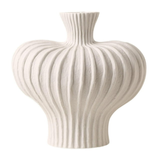 Jarrón de flores, soporte para flores, maceta, escritorio, ramo, decoración, florero para sala de estar S Blanco