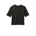 thumbnail image 4 of District Adult Female Women Plain Elbow Sleeves T-Shirt Black Large, 4 of 4
