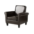 thumbnail image 2 of Christopher Knight Home Freemont Leather Club Chair, Chocolate Brown, 2 of 4