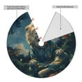 thumbnail image 2 of Yiaed Starry Sky Meditating Lion Print Christmas Tree Skirt , Tree SkirtsTree Mat for Christmas Winter Holiday Indoor Decorations-48", 2 of 7