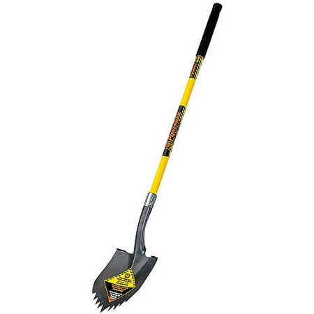 Seymour S710 48 in Long Fiberglass Handle Notched Super Shovel Round Point