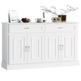 thumbnail image 2 of Homfa White Kitchen Buffet Cabinet with 2 Drawers & 4 Doors, 55" W Sideboard Buffet Storage Cabinet with Shelves Credenza Cabinet for Dining Room, 2 of 7
