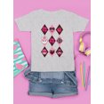 thumbnail image 3 of Lucky Love Emojis - Retro Argyle Graphic Youth's T-shirt, 3 of 4