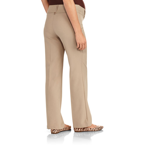 Maternity Demi-Panel Career Pants with Belt Loops - image 2 of 2