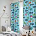 thumbnail image 5 of Blackout Kids Curtains,Blue Cartoon Dinosaurs Repeating Pattern Childrens Insulated Curtains Set Of 2,Bedroom Essentials,Toddler Room Decor 52"x84", 5 of 5