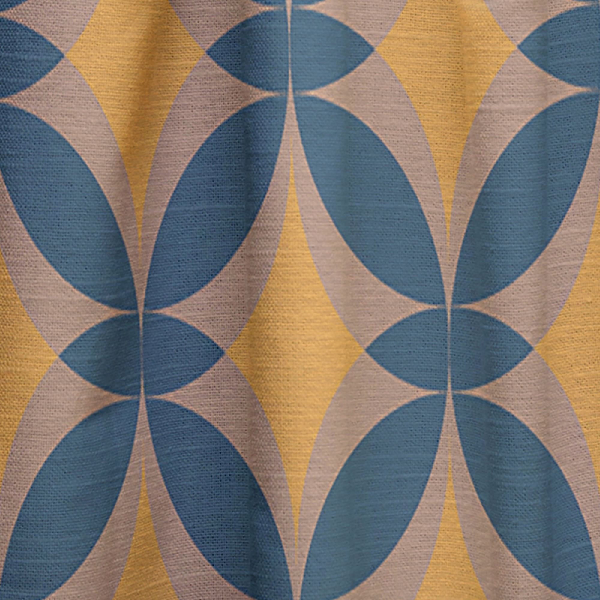 Designart 'Abstract Retro Design Pattern III' Mid-Century Modern Curtain Panel
