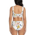 thumbnail image 3 of Rocae Geometric Spots for Bikini Set for Women Two Piece Sexy High Swimsuits Split Crossover Bikini Small, 3 of 9