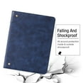 thumbnail image 5 of Dteck Case For Apple iPad Pro 11 2nd Generation (2020 Released) 11 inch, Retro Vintage Leather Wallet Smart Folio Case Stand Shockproof Protective Automatic wake/sleep Cover ,Blue, 5 of 5