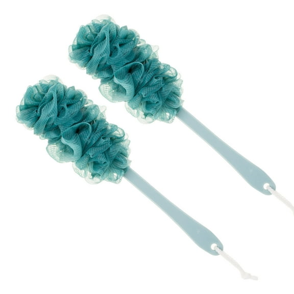 Arswin Back Scrubber for Shower,Loofah Long Handle Bath Body Brush,Soft Nylon Mesh Sponge for Shower,Loofah On a Stick for Men Women,Exfoliating Scrub Cleaning Luffa for Elderly-2Pack