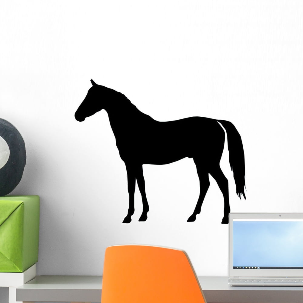 Horse Silhouette Wall Decal Sticker, Wallmonkeys Peel & Stick Vinyl