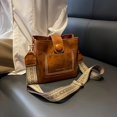 thumbnail image 2 of LHSHID Minimalist Bucket Bag Solid Color Versatile Work Bag Single Shoulder Crossbody With Broad Strap, 2 of 6