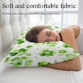 thumbnail image 5 of St. Patrick's Day Pillow Covers, Linen Long Throw Pillow Case, Watercolor Lucky Shamrock Polka Dots Green Holiday Pillow Protector Decorative Cushion Cover for Living Room/Bedroom 12" x 20", 5 of 8