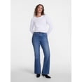 thumbnail image 2 of Scenario Women's Mid Rise Bootcut Jeans, Sizes 0-20, 0S-20S, 4L-14L, 2 of 7