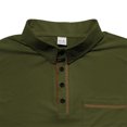 thumbnail image 4 of Zimjoy Mens Polo Shirts Short Sleeve Strech Casual Dress Golf Polo Shirts Summer Soft Lightweight with Chest Pocket Army Green L, 4 of 6