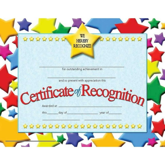 Hayes Recognition Certificates, 11 x 8-1/2 inches, Paper, Pack of 30