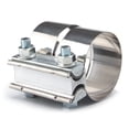 thumbnail image 4 of BUYISI Top Notch 2Pcs Stainless Steel Lap Joint Band Clamp Sleeve Coupler 2 5, 4 of 5