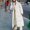 White, variant on Clearance! Winter Coats for Women Clearance Medium,Women's Extended Length Ankle-length Down Jacket Loose Knee-high Hoodless Cotton-padded Jacket