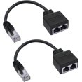 thumbnail image 1 of Adaptador de red RJ45 1 a 2, adaptador dual RJ45 A macho-hembra Se utiliza para cambiar la red de dos puertos de forma independiente, 2 piezas ZefeiWu 8390613834546, 1 of 1