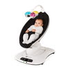 4moms mamaRoo 4 Baby Swing, Bluetooth Baby Rocker with 5 Unique Motions, Smooth, Nylon Fabric, Classic Black
