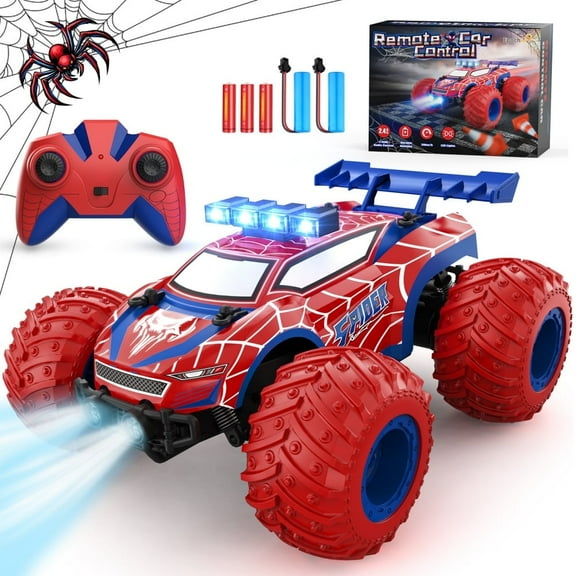 Allaugh 1:18 Remote Control Car, 20km/h 2.4GHz All Terrain Off-Road Monster Truck with Bodylights&Headlights &Headlamps Gift for 3-12 Year Old Boys Girls Kids