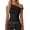 Black, variant on Women One Shoulder Ruched Crop Tank Tops Casual Trending Twist One Shoulder Summer Tanks Tops Going Out Crop Shirts