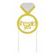 thumbnail image 5 of WORGEOUS 5 unids fiesta de compromiso de bodas Cake Toppers Ella dijo que sí anillo de diamante en forma de cupcake Glitter Toppers decoraciones para pasteles, 5 of 8