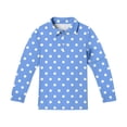 thumbnail image 4 of CCRFTGI Polo Shirts for Children Girls Size 7 School Uniform Polka Dots Shirts Athletic Tennis Button Down Collared Polo Casual Quick Dry 2026 Summer Tops Blue 7-8 Years, 4 of 5