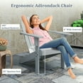 thumbnail image 2 of Barara King Folding Chair, Outdoor Lounge Chair,Acacia Wood Lounge Patio Adirondack Chair with Inclined Seat-Gray, 2 of 8