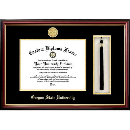 Iowa State University Frame Campus Images OR996PMHGT-108 10 x 8 in. Oregon State University Tassel Box & Diploma Frame - Lacquer ()