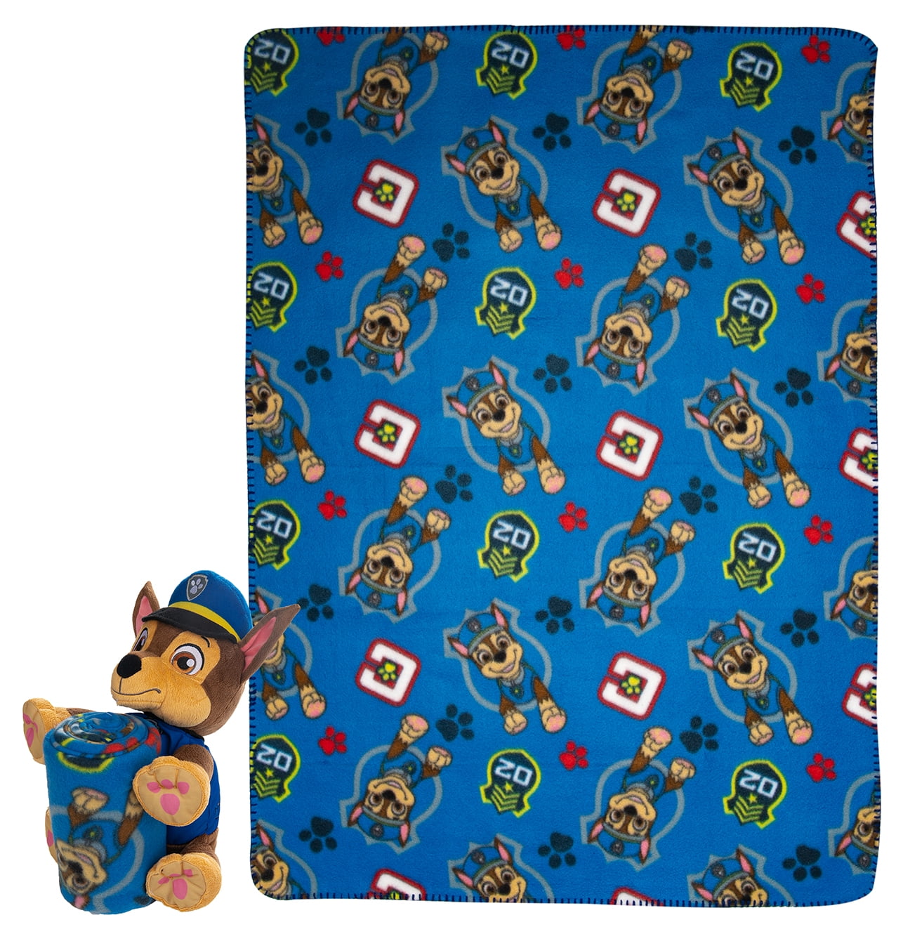 Chase Personalised Applique Soft Fleece Blanket Paw Patrol 