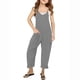 thumbnail image 1 of Odeerbi 5-14 Años Niñas Traje de Verano Color Sólido Camisola Romper Casual Overalls Bib Pantalones Generales Con Bolsillos, 1 of 7