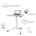thumbnail image 2 of Pneumatic Adjustable Height Laptop Desk, Sit and Stand Mobile, Ergonomic Design, Excellent Computer Workstation for Classrooms, Offices, and Home! 25.5''x18'' CARTMAY(White), 2 of 5