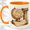 Orange, variant on Vintage Globe Accent Mug, 11oz Ceramic Coffee Cup for History Teachers