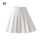 thumbnail image 1 of Falda plisada Mini uniforme de colegiala de tenis de cintura alta con pantalones cortos, blanco, M seitruly AP001094-02, 1 of 7