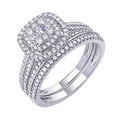 thumbnail image 4 of TAAPSEE JEWELS Bridal Wedding Ring Set 14K White Gold Plated White Round Cut Diamond, 4 of 4