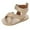 Gold, variant on UngA Dress Shoes for Girls Toddler Girls Sandals Little Girls Kids Summer Shoes Toddler Sandals Flower Girl Sandals(Brown,Size 6)