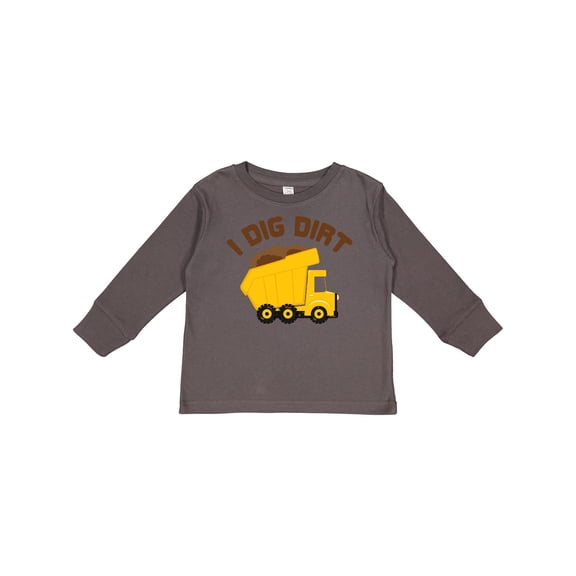 Inktastic I Dig Dirt Boys or Girls Long Sleeve Toddler T-Shirt