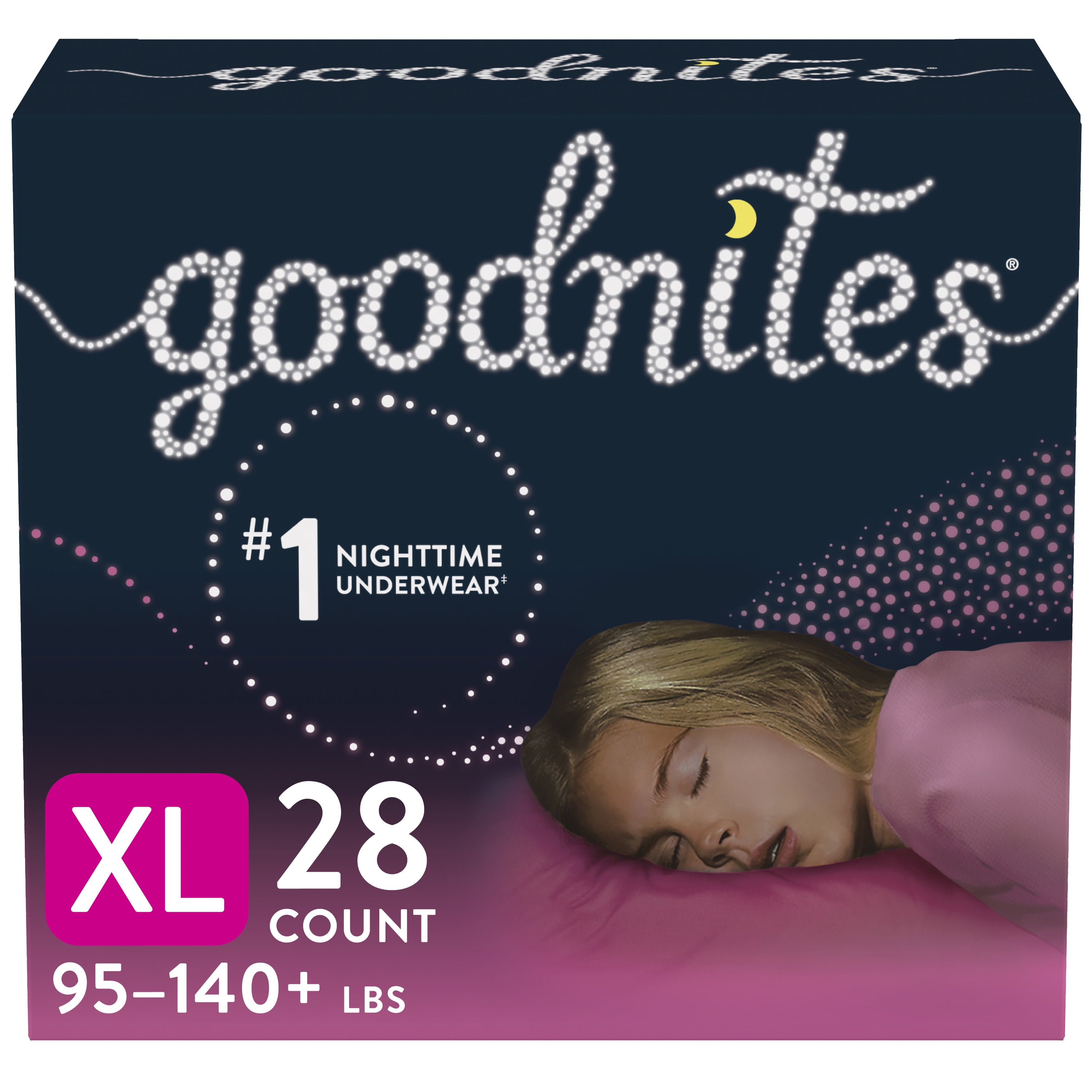 Goodnites Girls' Bedwetting Underwear XS (28-43 lbs), 44 ct - Baker's