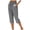 Black, variant on Women Gingham Knee Length Bermuda Shorts Plaid High Waisted Side Split Baggy Vacation Lounge Beach Shorts with Pockets (Blue, M)