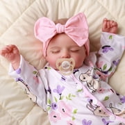 RSG Lifelike Reborn Baby Dolls 20 inch Sleeping Baby Dolls Soft Cloth Body with Accessories Gift Box for Kids Age 3+
